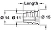 Screw-In Sleeve M8 D11x13mm SW8 BZP