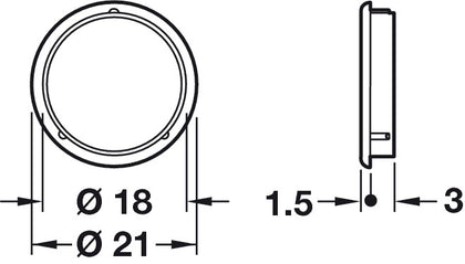 Spider Cover Caps D18mm ZA NP