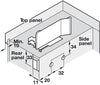 Scarpi-4 Cabinet Hanger LH Screw Fix SZP