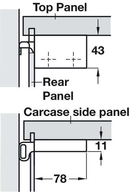 Scarpi-4 Cabinet Hanger RH Screw Fix SZP