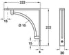Fixed Bracket 222mm 40kg/Pr St PC