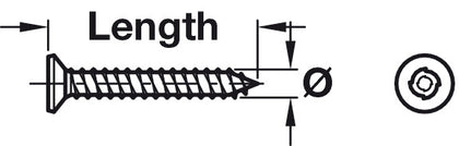 Security Screw Sentinal 1W PZ2 3.5x25mm