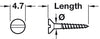 Wood Scr Sgl Slot Prt Csk D2.5x20mm NPS