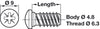 Varianta Scr Ful Rsd PZ2 D5.0x10.5mm Glv