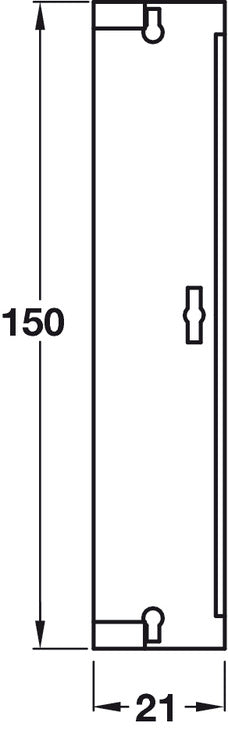 Plinth Panel End Cap 150mm PVC Lt Grey