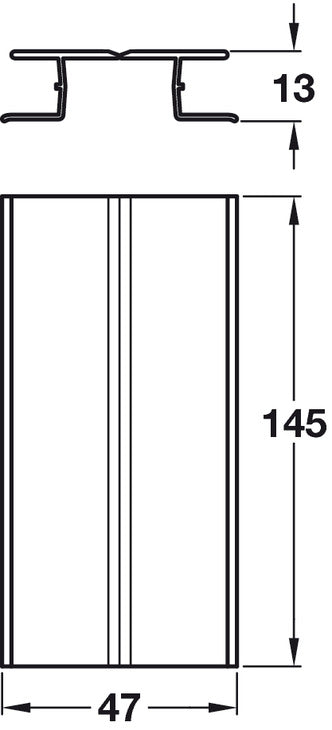 Plinth Panel Flexi Conn 145x47x13mm SSS