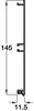 Plinth Panel 145x3000mm Alu Graphite