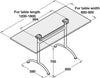 Fold Table Legs 700mm Steel CP