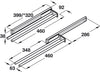 Towel Rail 2-Arm 460mm Alu/Pl Slv Ano