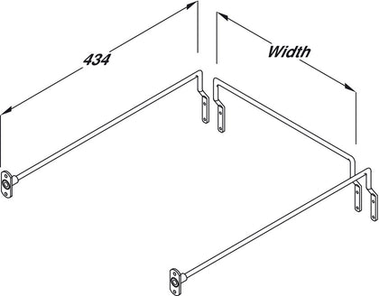 Gallery Rail Set St Chr Plt 500mm