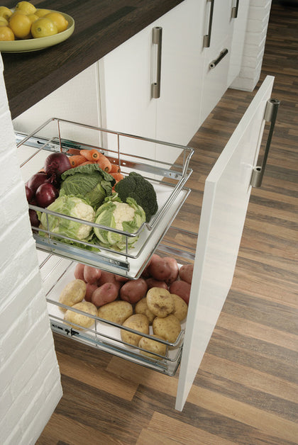 PO Veg Basket/Soft Close Run 600mm Chr