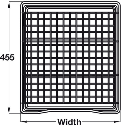 PO Wire Bskt Set 25kg 600mm Msh St PC