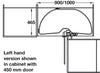 ProArc Powerslide PO 900/1000mm LH DGrey
