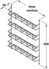 Spice/Pack Rack 4-Tier Linear 500x55mm