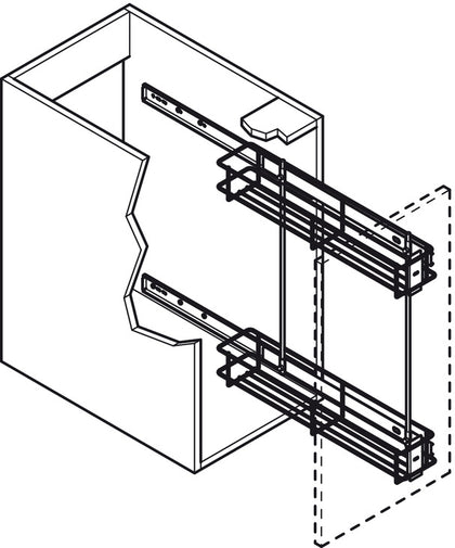 PO Baskets 2-Tier 150mm RH SC Chrome