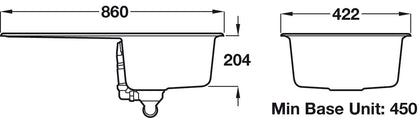 RM AME860CW/ Amethyst Igneous 1.0B Sink