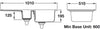 RM CPL10102WH/ Portland Ceram 1.5B Sink