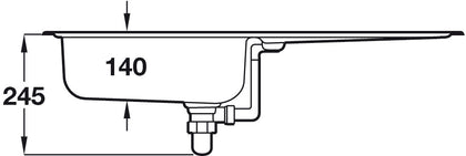 RM EL860/NC Euroline St/St 1.0B Sink