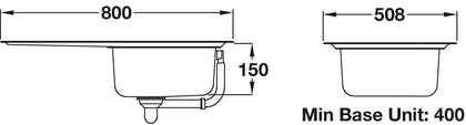 RM BL8001/ Baltimore St/St 1.0B Sink