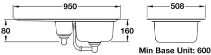 RM BL9502/ Baltimore St/St 1.5B Sink