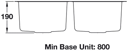 RM UB3535/ Atlan.Classic 787mm 2.0B Sink