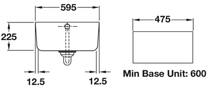 RM CBL595WH/ Belfast Ceramic 1.0B Sink