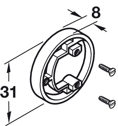 Tiomos 95D Cover Cap Rnd Pl P.Brass