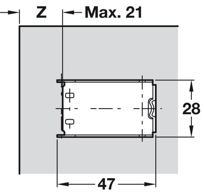 Tiomos Mirro Hinge Adapter SS