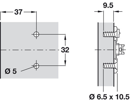 4mm M.Plt 2prt Click Cruci Cam Euro