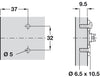 4mm Mounting Plate 2prt Click Cruci Cam Euro