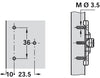 4mm Mounting Plate FaceFrame 1prt Click Hospa