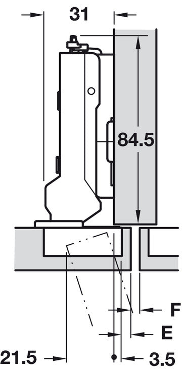 Tiomos 95D Hinge Click w SC SF Half