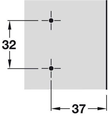 Hafele 3mm M.Plt 1prt Slide Cruci Hospa