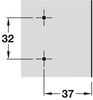 170D Conc Hinge/Mounting Plate Set Hospa