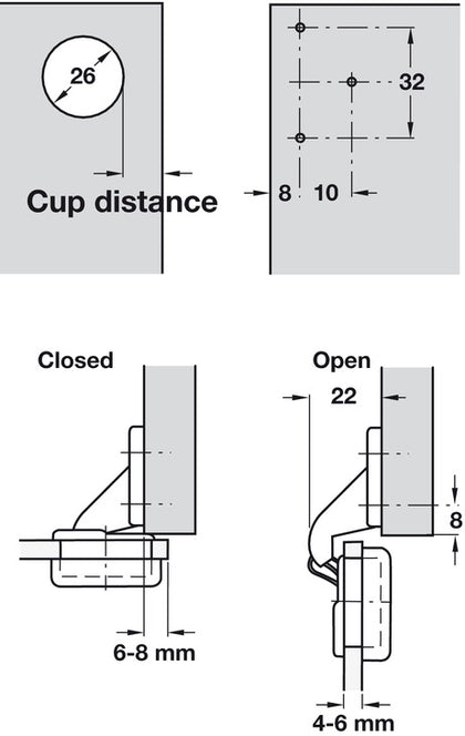 Grass 92D Gls Dr Hinge Sprung SF Full