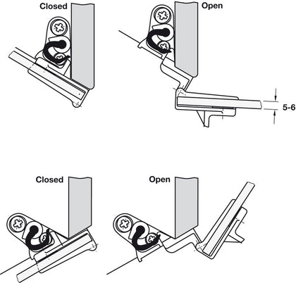 Grass 210D Gls Dr Hinge w Catch SF Full