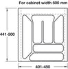 Cutlery Ins 600/500mm Pl Cream White