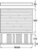 Plate Stack Insert 900mm 9Pegs Beech