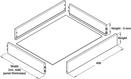 Plywood Drawer 339x430x90mm Beech