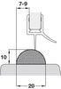 Threshold Seal 2000x20x10mm Clr Acrylic