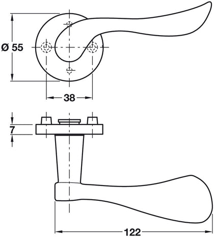 FSB 1020 Lever Hdls/Roses Alu SA BOM