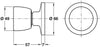 Privacy Lock Knob Set 70mm Steel SC