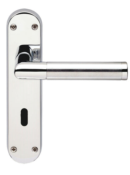 Mitred Lever Hdls/Plt Lever Brass P/SC
