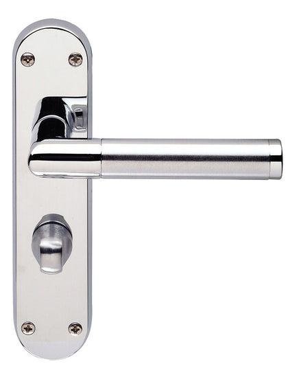 Mitred Lever Hdls/Plt WC Lock Brass P/SC