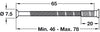 M4 Bolt+Sleeve 78mm to suit 35-60mm SNP