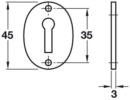 Kirkpatrick Escutcheon Std KW Blk Ant