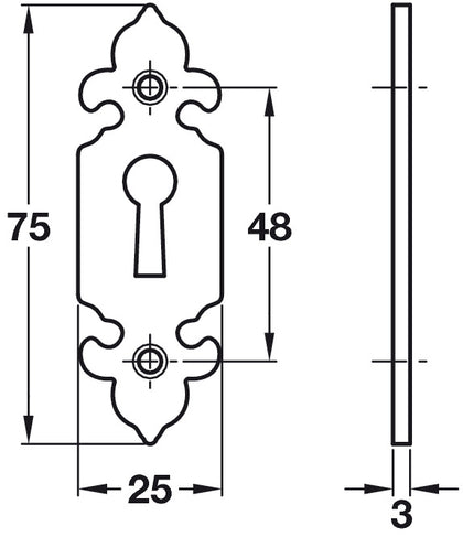 Kirkpatrick Fleur De Lys Escutcheon Std