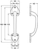 Kirkpatrick Pull Hdl 110/168mm cc Blk