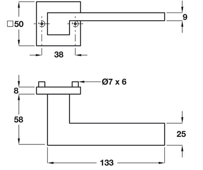 Tirza Lever Hdls/Rose ZA PVD SN