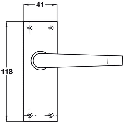 Victorian Lvr Hdls/Plt Plain Latch EB